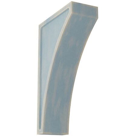 Ekena Millwork 3"W x 7 1/2"D x 12"H Extra Large Lawson Wood Vintage Decor Corbel, Driftwood Blue CORWD03X07X12LWBU